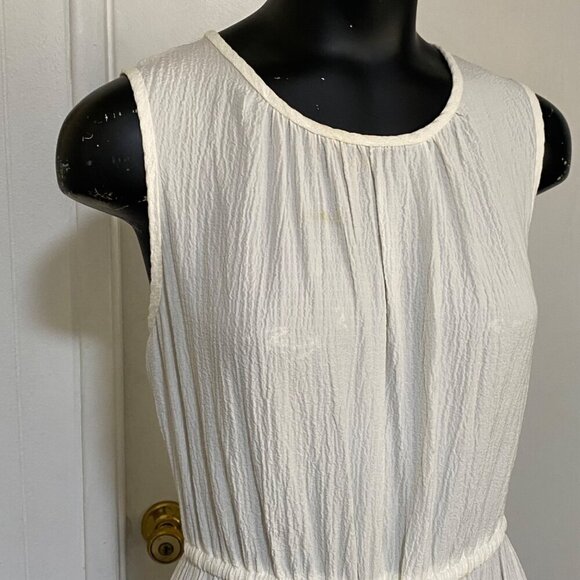 Calvin Klein Gauze Tiered Maxi Dress in Ivory Size 10 - Picture 3 of 7